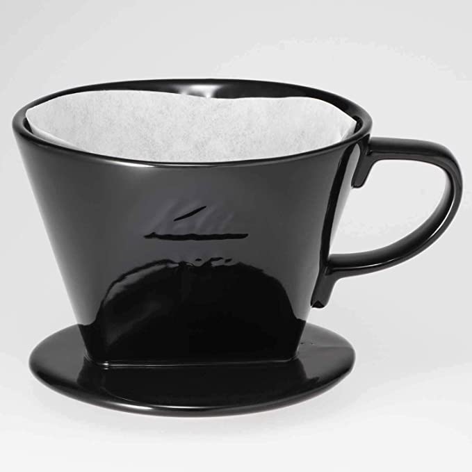 Kalita Style 102 Ceramic Coffee Dripper - Black - WARES - Specialty Coffee, Teas, and Syrups, Air - Roasted in Rockwall, Texas by Legendary Aviation Coffee Company