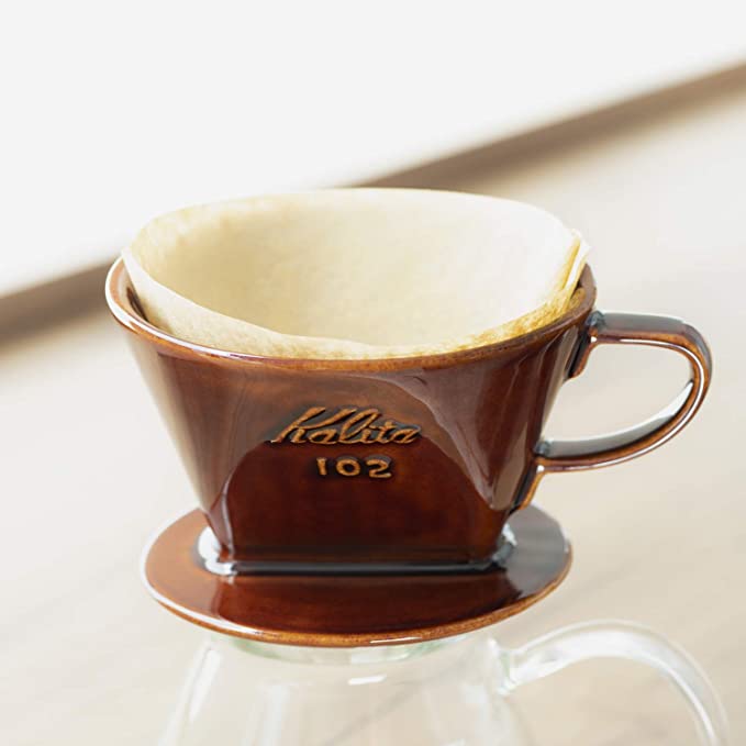 Kalita Style 102 Ceramic Coffee Dripper - Brown - WARES - Specialty Coffee, Teas, and Syrups, Air - Roasted in Rockwall, Texas by Legendary Aviation Coffee Company