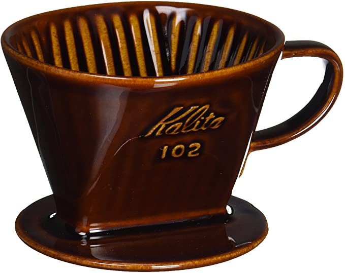 Kalita Style 102 Ceramic Coffee Dripper - Brown - WARES - Specialty Coffee, Teas, and Syrups, Air - Roasted in Rockwall, Texas by Legendary Aviation Coffee Company