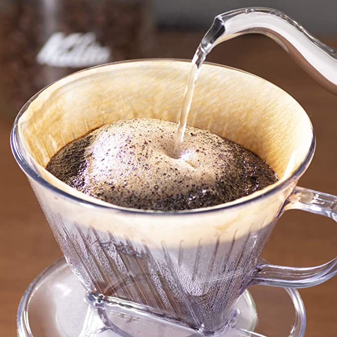 Kalita Style 103 Wide Brim Coffee Dripper - Clear Plastic - WARES - Specialty Coffee, Teas, and Syrups, Air - Roasted in Rockwall, Texas by Legendary Aviation Coffee Company