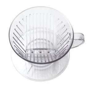 Kalita Style 103 Wide Brim Coffee Dripper - Clear Plastic - WARES - Specialty Coffee, Teas, and Syrups, Air - Roasted in Rockwall, Texas by Legendary Aviation Coffee Company