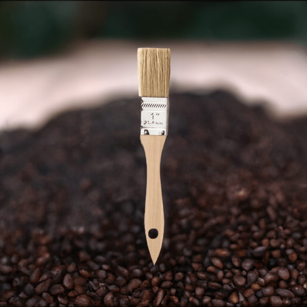1" Wide Flat Brush with Natural Bristles and Wooden Handle - WARES - Specialty Coffee, Teas, and Syrups, Air - Roasted in Rockwall, Texas by Legendary Aviation Coffee Company