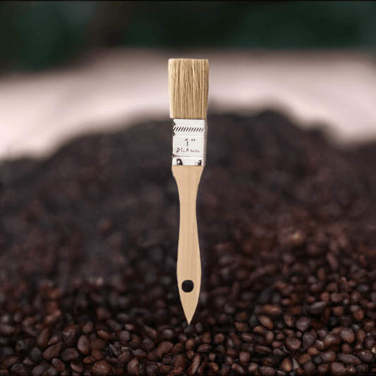 1" Wide Flat Brush with Natural Bristles and Wooden Handle - WARES - Specialty Coffee, Teas, and Syrups, Air - Roasted in Rockwall, Texas by Legendary Aviation Coffee Company