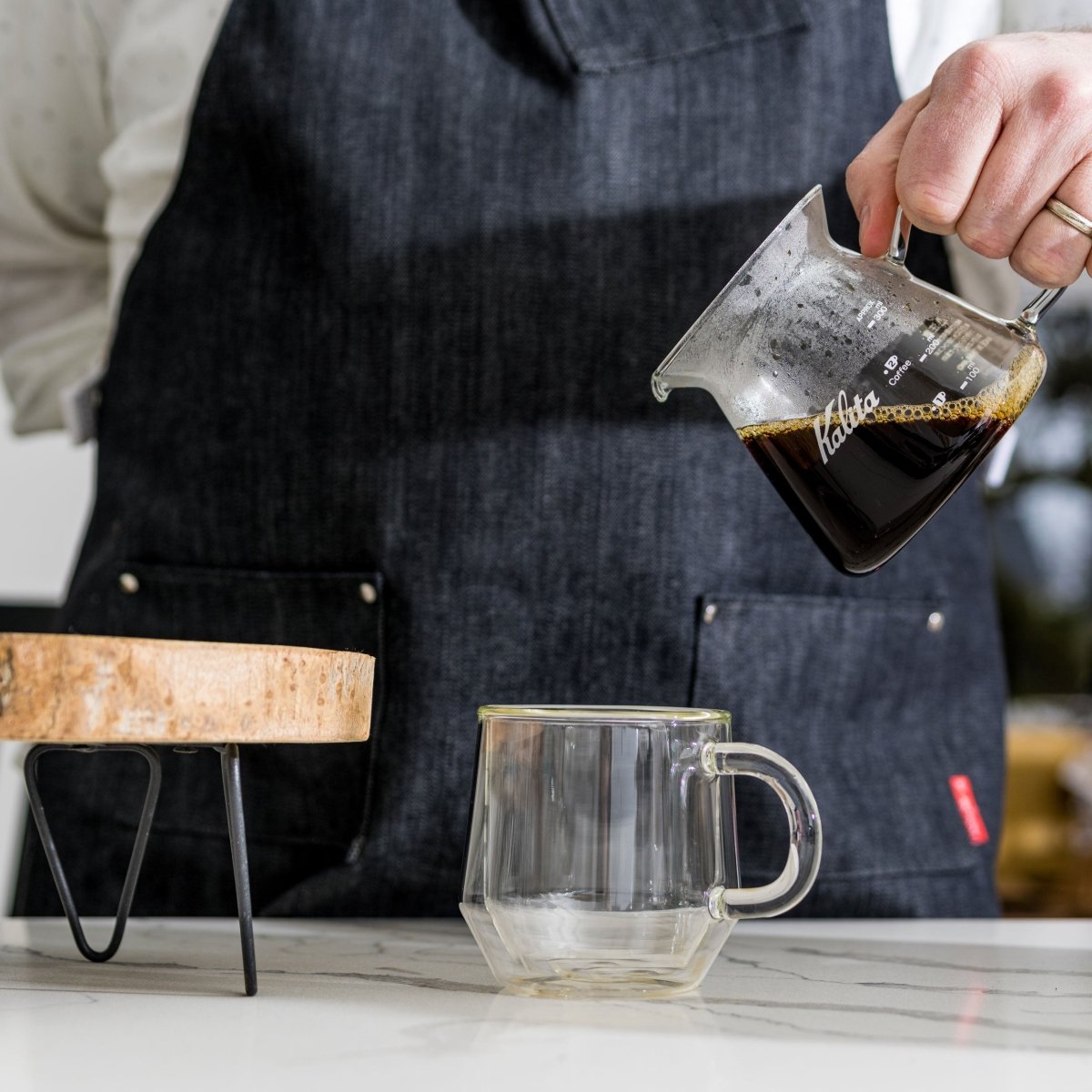 Kalita Wave Glass Coffee Server - 300ml - WARES - Specialty Coffee, Teas, and Syrups, Air - Roasted in Rockwall, Texas by Legendary Aviation Coffee Company