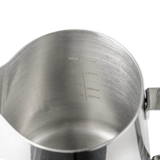 Barista Basics Frothing Pitcher 32oz - Silver - WARES - Specialty Coffee, Teas, and Syrups, Air - Roasted in Rockwall, Texas by Legendary Aviation Coffee Company