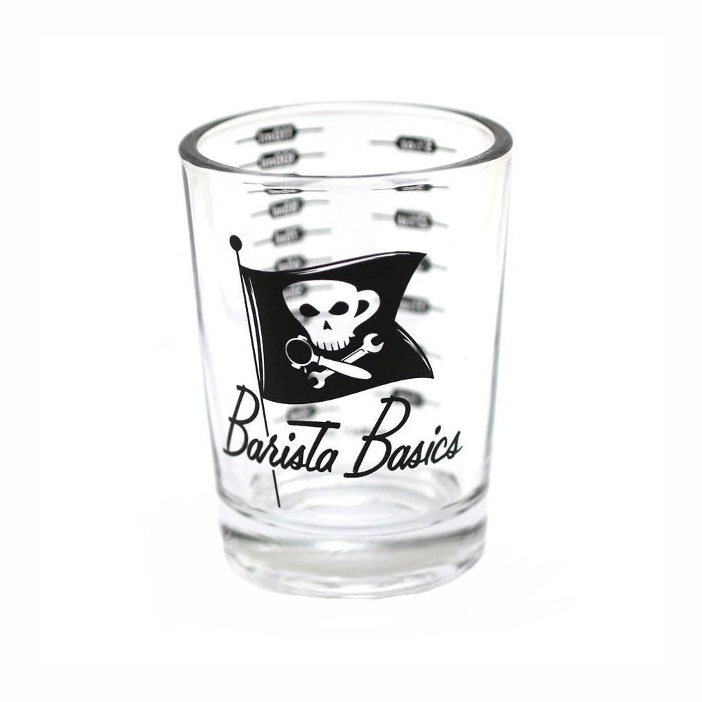 Barista Basics Lined Measuring Glass - 4oz / 110ml - WARES - Specialty Coffee, Teas, and Syrups, Air - Roasted in Rockwall, Texas by Legendary Aviation Coffee Company
