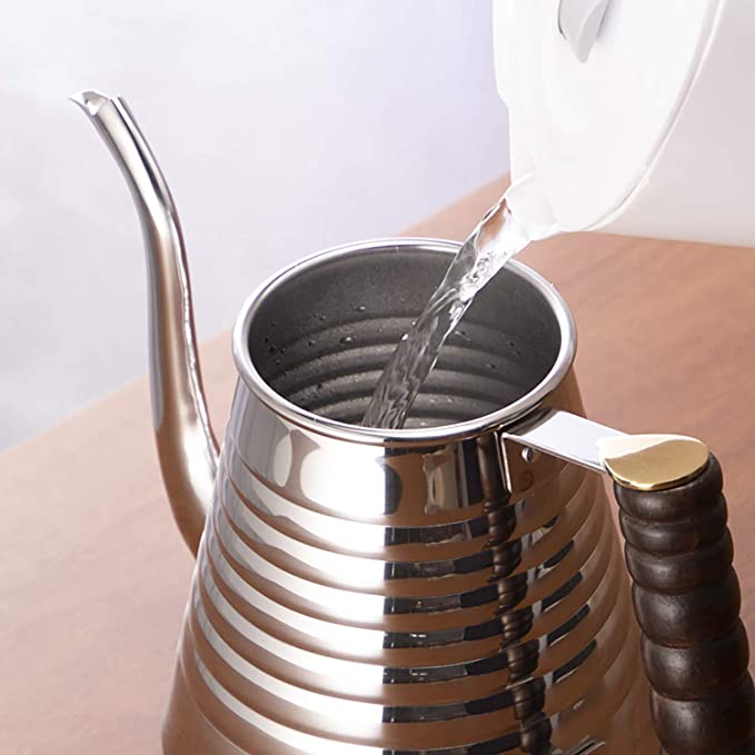 Kalita Wave Stainless Steel Gooseneck Kettle - 1L - WARES - Specialty Coffee, Teas, and Syrups, Air - Roasted in Rockwall, Texas by Legendary Aviation Coffee Company