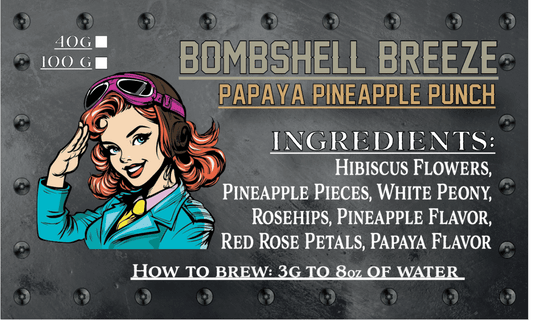 Bombshell Breeze | Papaya Pineapple Punch - Teas - Specialty Coffee, Teas, and Syrups, Air - Roasted in Rockwall, Texas by Legendary Aviation Coffee Company