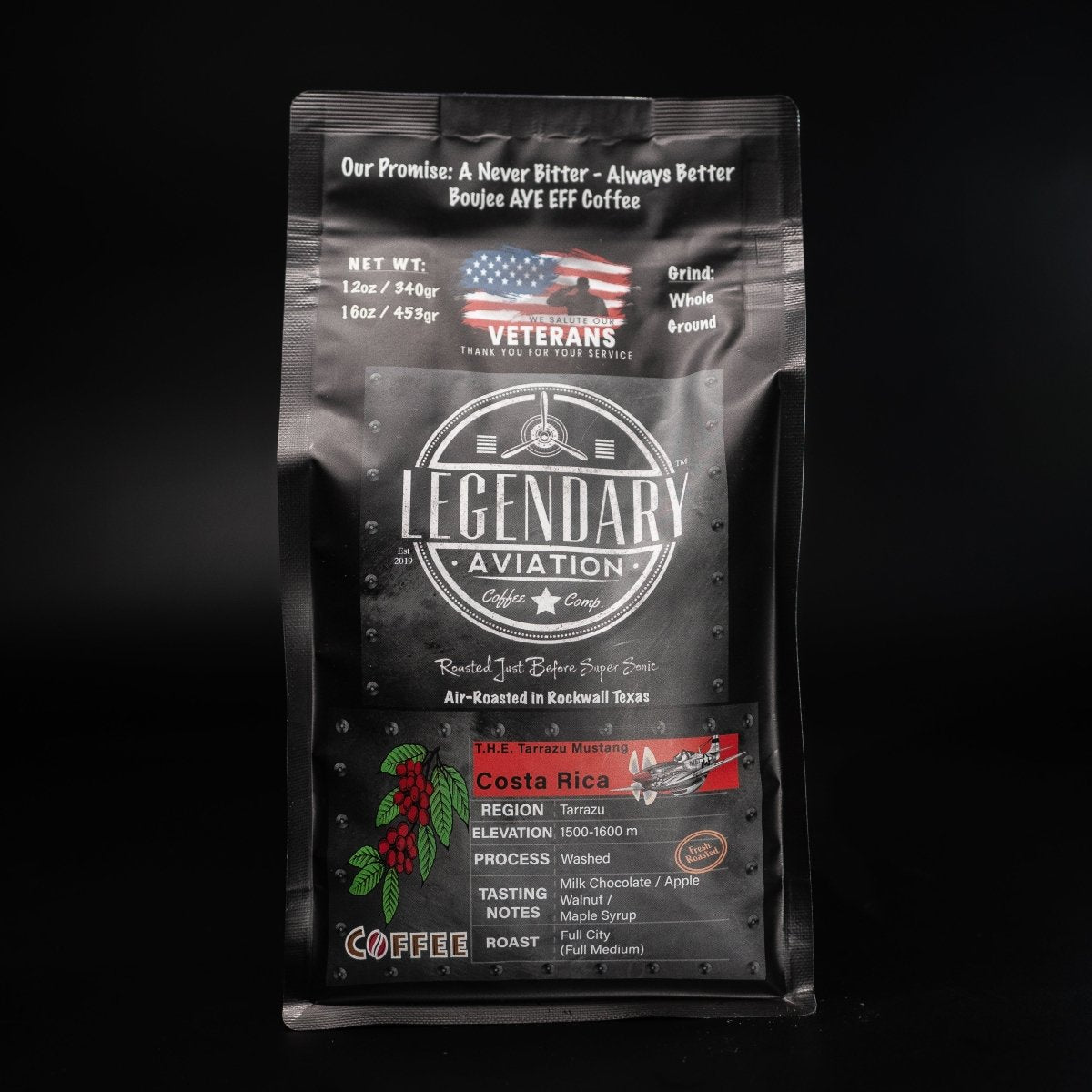 T.H.E. Tarrazu Mustang | Costa Rica - Full Bodied - Legendary Aviation Coffee Company - Coffee