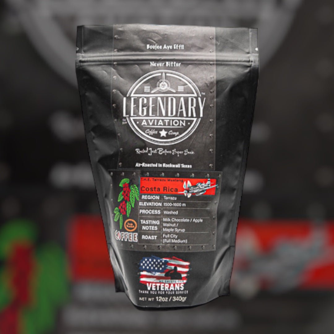 T.H.E. Tarrazu Mustang | Costa Rica - Full Bodied - Coffee - Specialty Coffee, Teas, and Syrups, Air - Roasted in Rockwall, Texas by Legendary Aviation Coffee Company