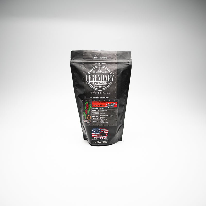 T.H.E. Tarrazu Mustang | Costa Rica - Full Bodied - Coffee - Specialty Coffee, Teas, and Syrups, Air - Roasted in Rockwall, Texas by Legendary Aviation Coffee Company