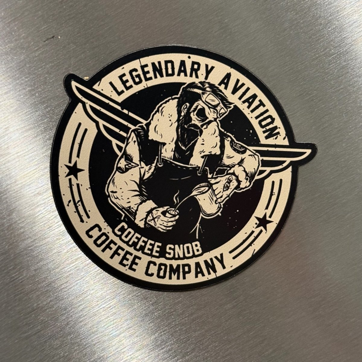 Coffee Snob Squadron Magnet – Legendary Aviation Coffee - Stickers - Specialty Coffee, Teas, and Syrups, Air - Roasted in Rockwall, Texas by Legendary Aviation Coffee Company