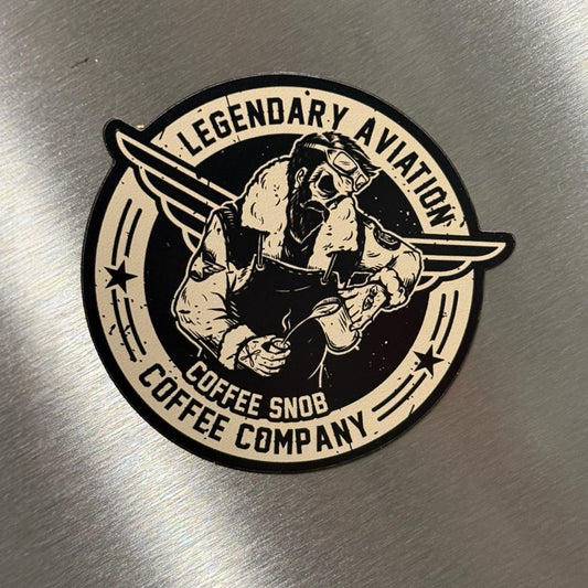 Coffee Snob Squadron Magnet – Legendary Aviation Coffee - Stickers - Specialty Coffee, Teas, and Syrups, Air - Roasted in Rockwall, Texas by Legendary Aviation Coffee Company