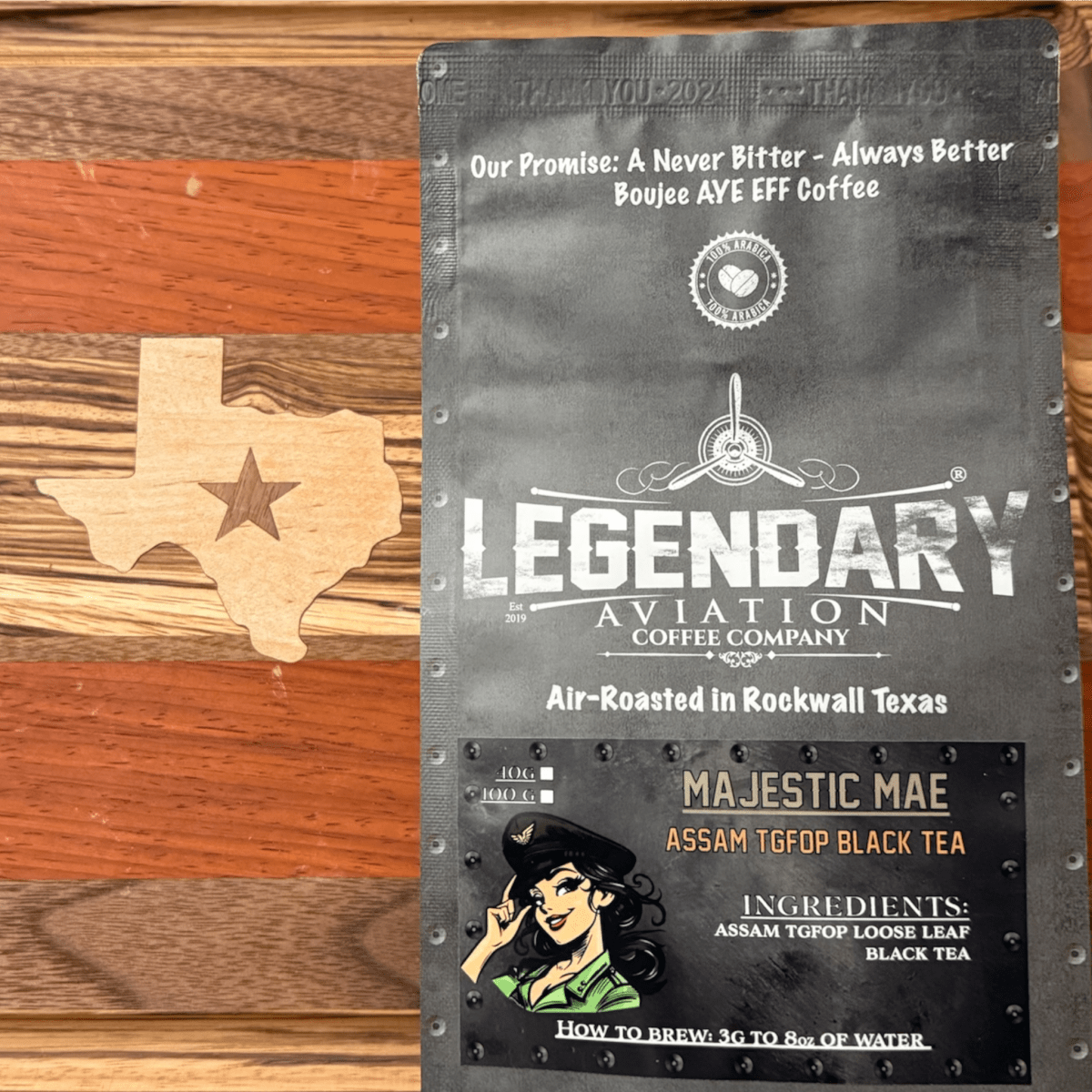 Majestic Mae | Smooth Black Loose Leaf Assam Tea - Teas - Specialty Coffee, Teas, and Syrups, Air - Roasted in Rockwall, Texas by Legendary Aviation Coffee Company
