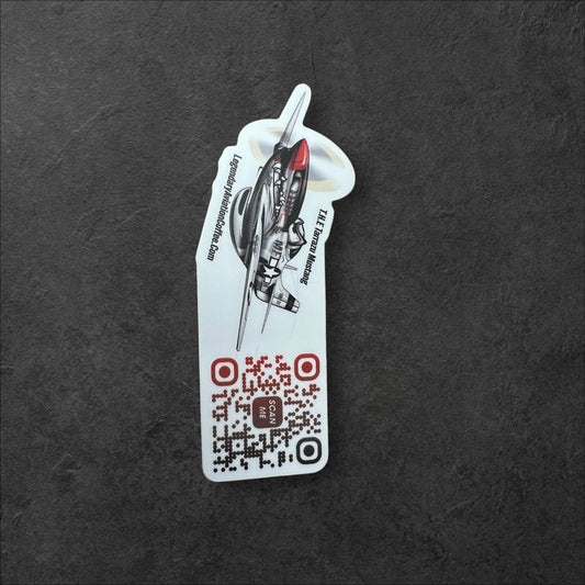 Tarrazu Mustang QR Sticker - 2” x 4” - Stickers - Specialty Coffee, Teas, and Syrups, Air - Roasted in Rockwall, Texas by Legendary Aviation Coffee Company