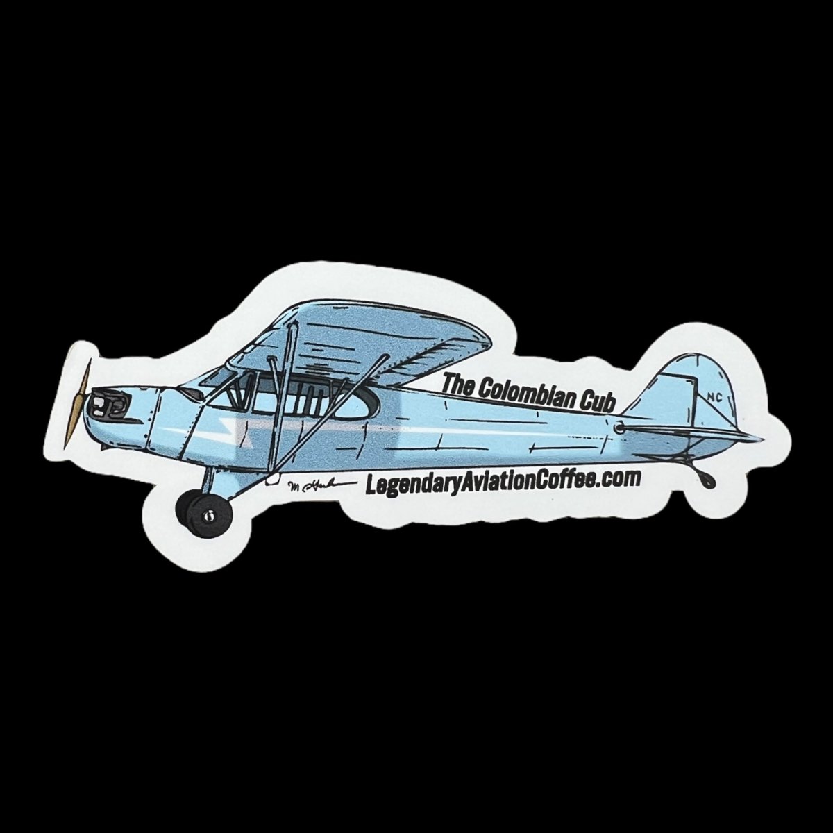 Premium Colombia Cub Die Cut Sticker - Stickers - Specialty Coffee, Teas, and Syrups, Air - Roasted in Rockwall, Texas by Legendary Aviation Coffee Company