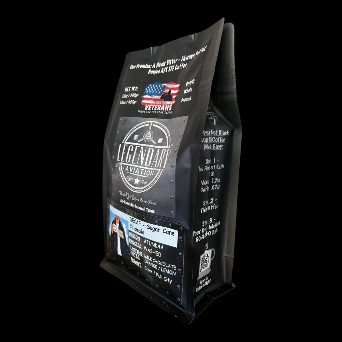 FAA Agent DECAF | Sugar Cane Colombian | Sweet and Smooth - Coffee - Specialty Coffee, Teas, and Syrups, Air - Roasted in Rockwall, Texas by Legendary Aviation Coffee Company