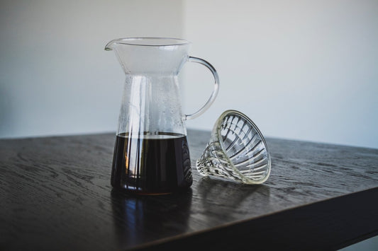V60 Hot and Iced Glass Coffee Maker - Brew Set - Specialty Coffee, Teas, and Syrups, Air - Roasted in Rockwall, Texas by Legendary Aviation Coffee Company