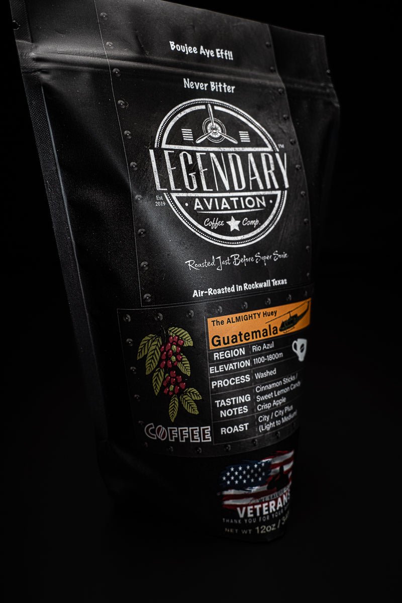 ALMIGHTY Huey | Guatemala - Well Rounded - Coffee - Specialty Coffee, Teas, and Syrups, Air - Roasted in Rockwall, Texas by Legendary Aviation Coffee Company