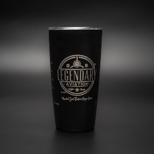 Air - Tumbler 16oz Caffeine Refueler by Legendary Aviation Coffee - Glass Drinkware - Specialty Coffee, Teas, and Syrups, Air - Roasted in Rockwall, Texas by Legendary Aviation Coffee Company