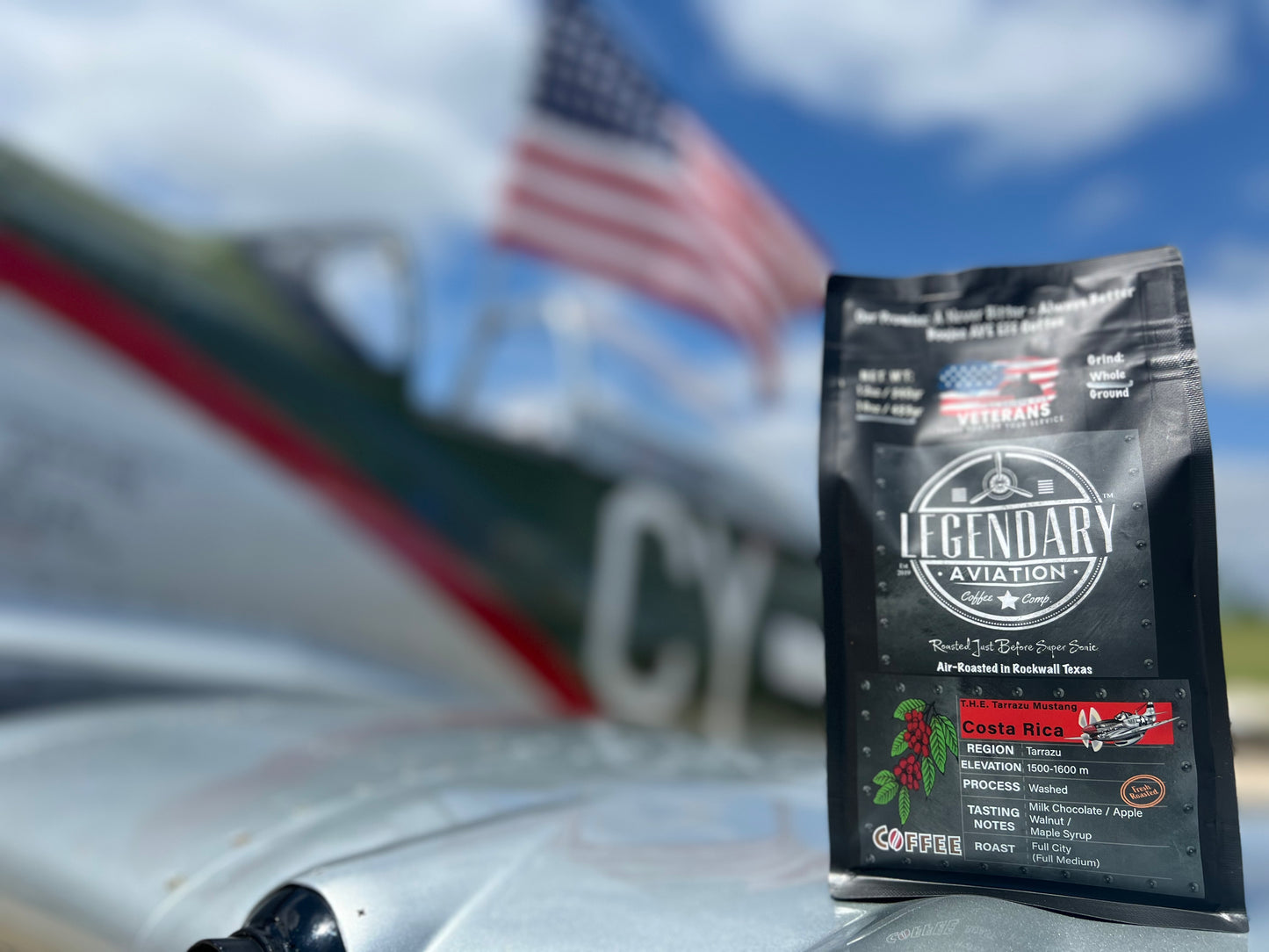 T.H.E. Tarrazu Mustang | Costa Rica - Full Bodied - Coffee - Specialty Coffee, Teas, and Syrups, Air - Roasted in Rockwall, Texas by Legendary Aviation Coffee Company