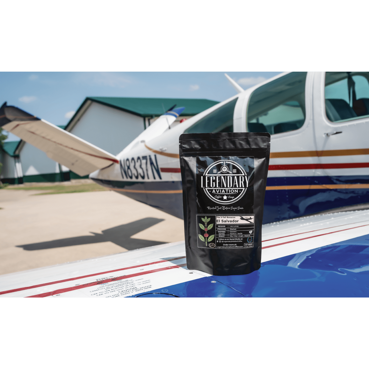 V - Tail Bonanza | El Salvador - Best Seller - Coffee - Specialty Coffee, Teas, and Syrups, Air - Roasted in Rockwall, Texas by Legendary Aviation Coffee Company