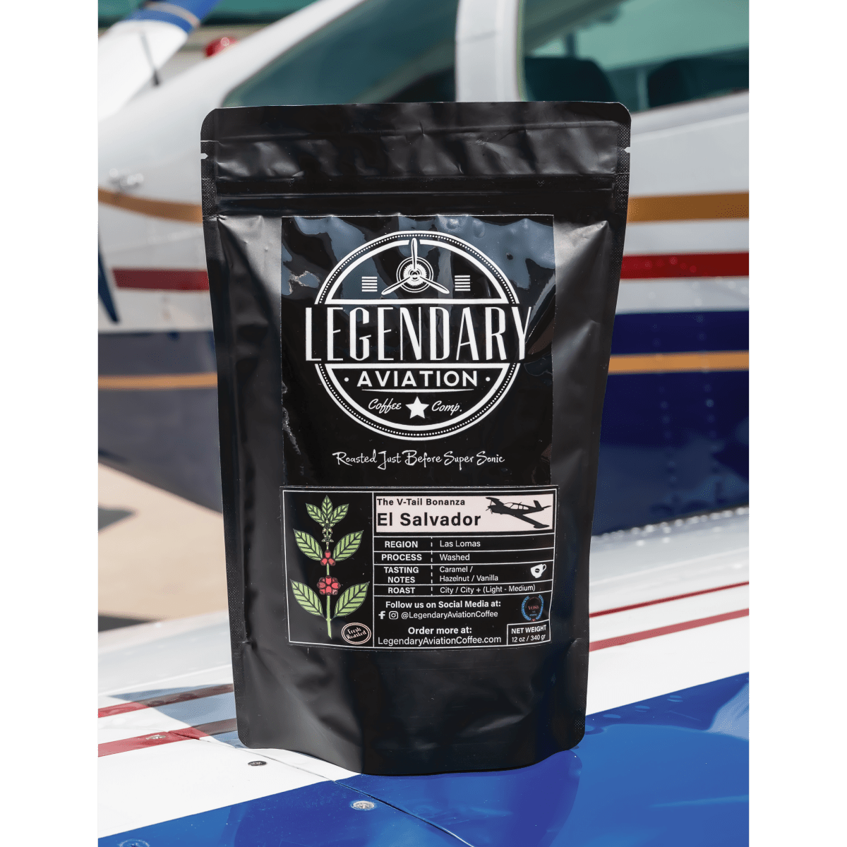 V - Tail Bonanza | El Salvador - Best Seller - Coffee - Specialty Coffee, Teas, and Syrups, Air - Roasted in Rockwall, Texas by Legendary Aviation Coffee Company