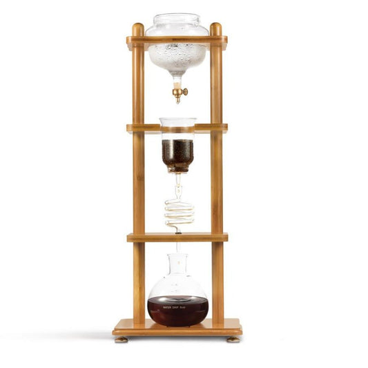 Yama 6 - 8 Cup Cold Brew Tower Bamboo Straight Frame (32oz) - Cold Brew - Specialty Coffee, Teas, and Syrups, Air - Roasted in Rockwall, Texas by Legendary Aviation Coffee Company