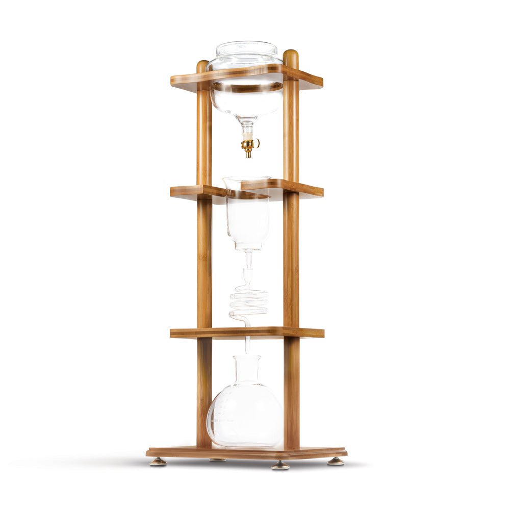 Yama 6 - 8 Cup Cold Brew Tower Bamboo Straight Frame (32oz) - Cold Brew - Specialty Coffee, Teas, and Syrups, Air - Roasted in Rockwall, Texas by Legendary Aviation Coffee Company