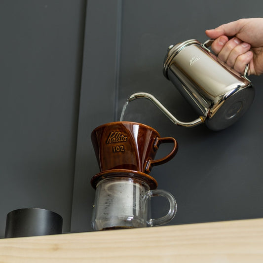 Kalita Style 102 Ceramic Coffee Dripper - Brown - WARES - Specialty Coffee, Teas, and Syrups, Air - Roasted in Rockwall, Texas by Legendary Aviation Coffee Company