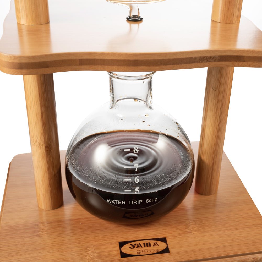 Yama 6 - 8 Cup Cold Brew Tower Bamboo Straight Frame (32oz) - Cold Brew - Specialty Coffee, Teas, and Syrups, Air - Roasted in Rockwall, Texas by Legendary Aviation Coffee Company