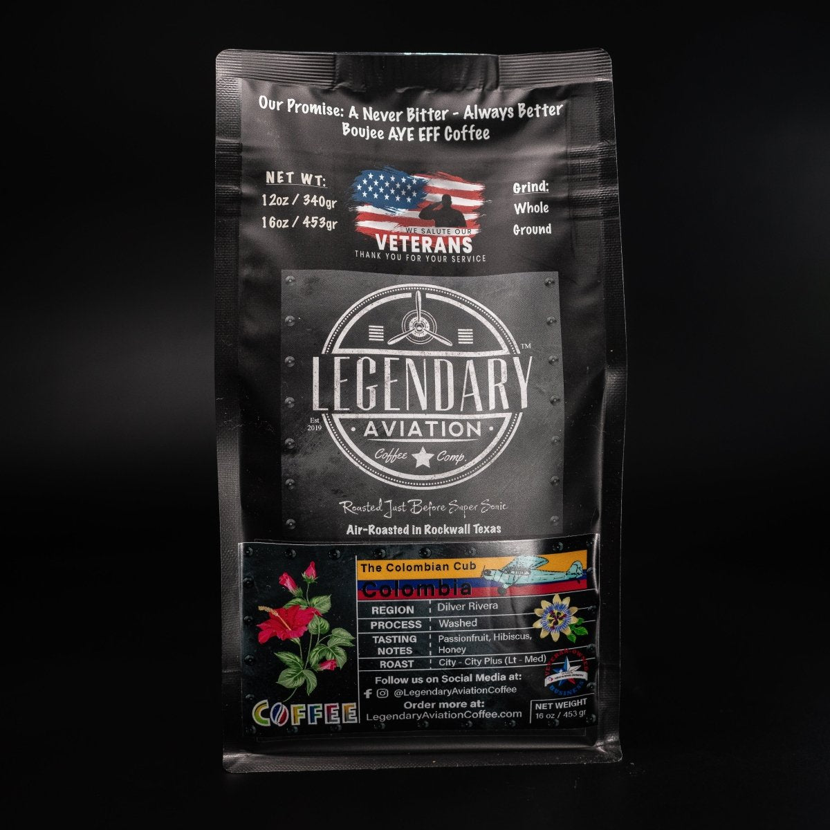 Colombian Cub | Colombia - Exquisite Flavors - Coffee - Specialty Coffee, Teas, and Syrups, Air - Roasted in Rockwall, Texas by Legendary Aviation Coffee Company