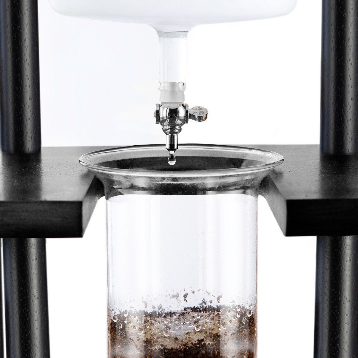 Yama 25 Cup Cold Brew Tower Straight Black Wood Frame (100oz) - Cold Brew - Specialty Coffee, Teas, and Syrups, Air - Roasted in Rockwall, Texas by Legendary Aviation Coffee Company