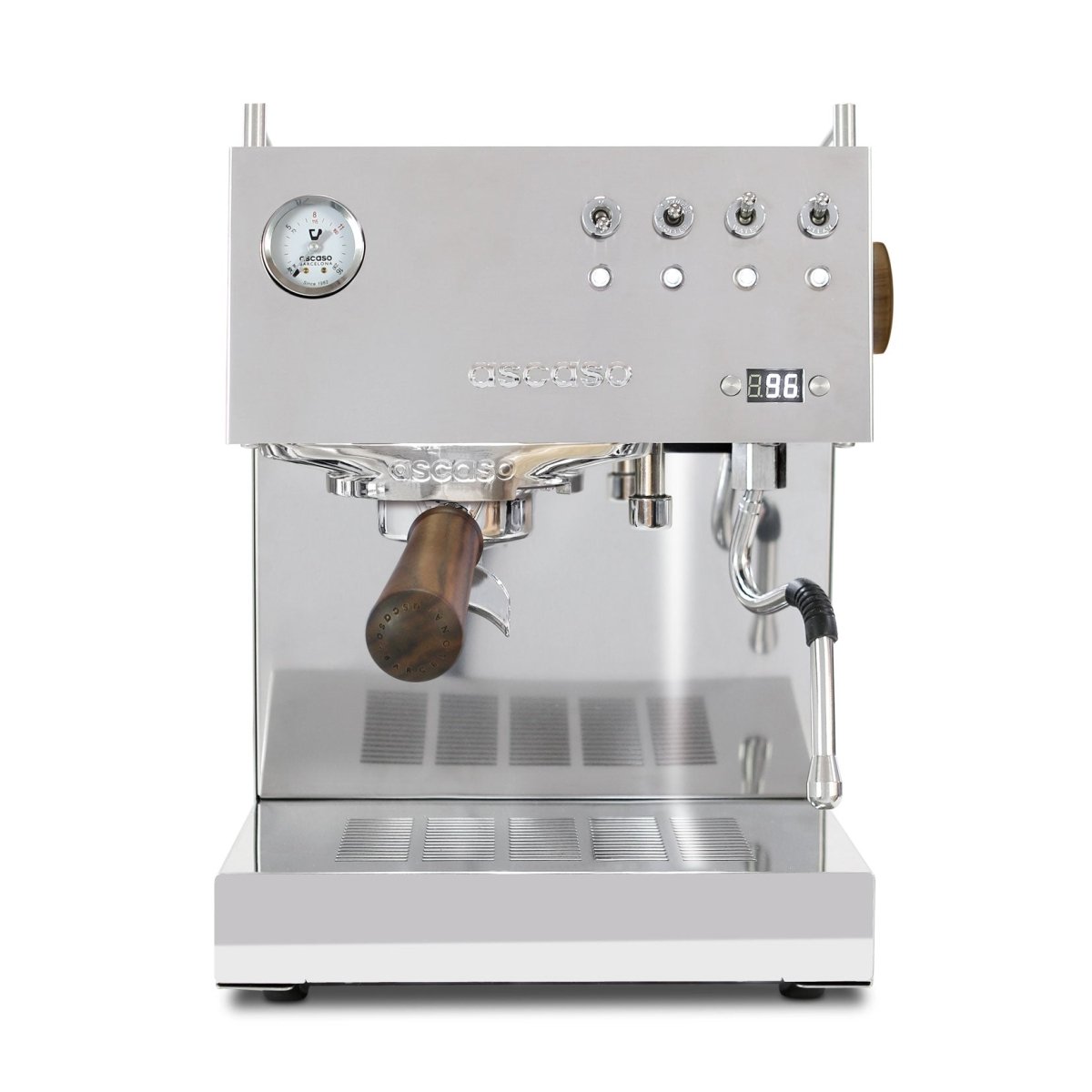 Ascaso Steel DUO Programmable Espresso Machine w/PID Controller, Dual Thermoblock, 120V (Inox) - EQUIPMENT - Specialty Coffee, Teas, and Syrups, Air - Roasted in Rockwall, Texas by Legendary Aviation Coffee Company