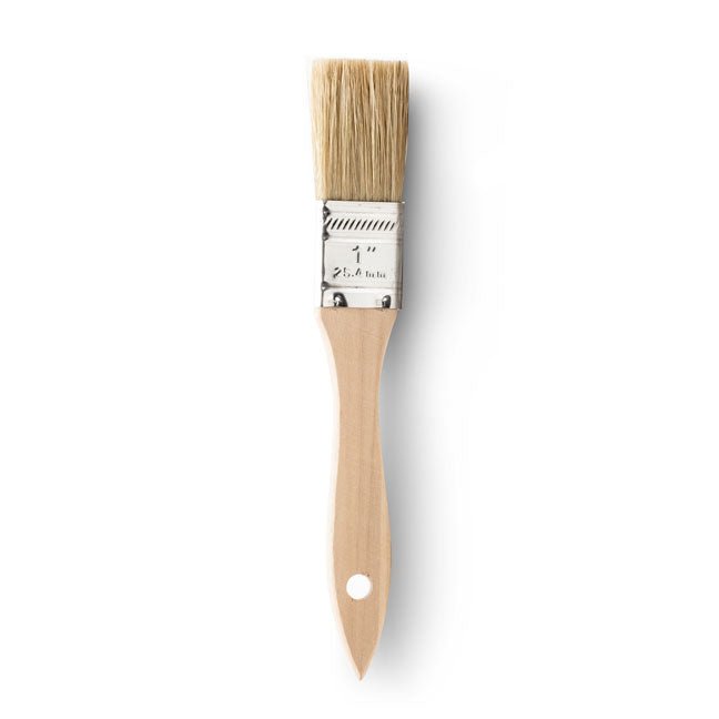 1" Wide Flat Brush with Natural Bristles and Wooden Handle - WARES - Specialty Coffee, Teas, and Syrups, Air - Roasted in Rockwall, Texas by Legendary Aviation Coffee Company