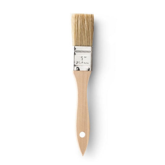 1" Wide Flat Brush with Natural Bristles and Wooden Handle - WARES - Specialty Coffee, Teas, and Syrups, Air - Roasted in Rockwall, Texas by Legendary Aviation Coffee Company