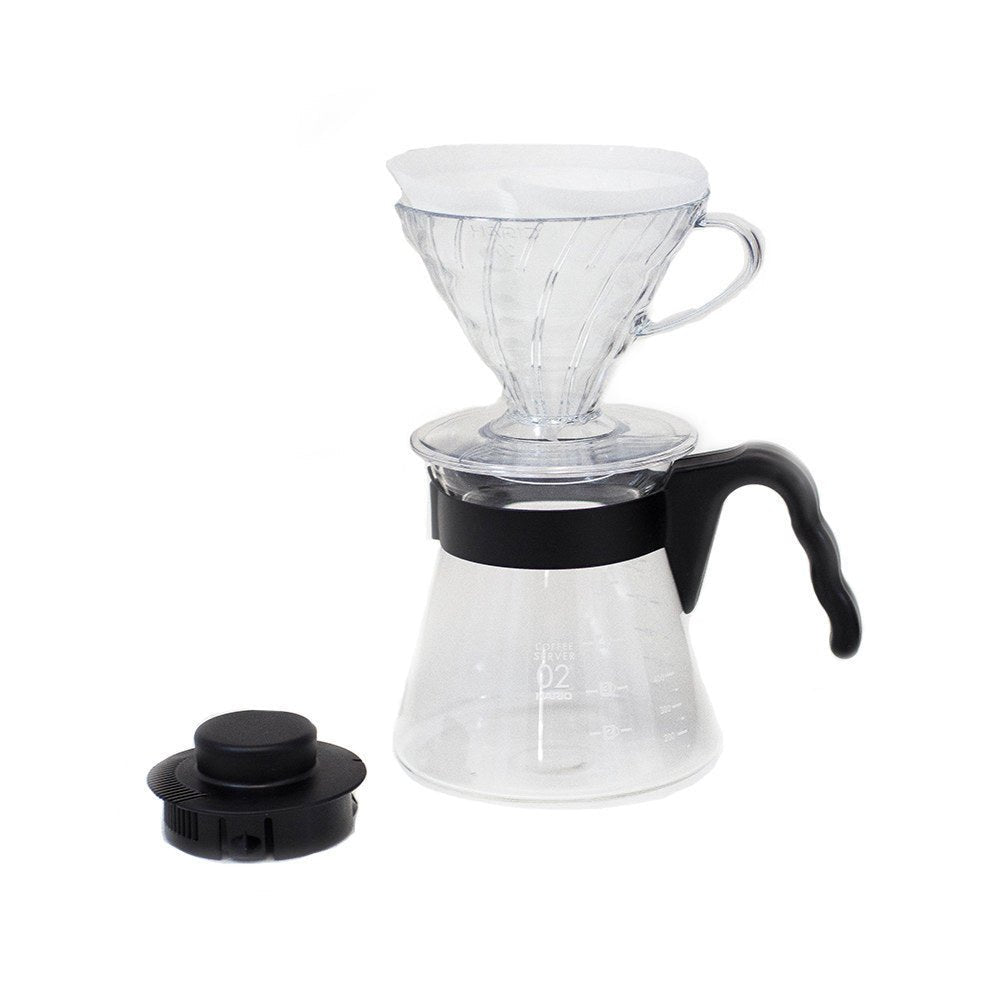 Hario V60 02 Pour Over Coffee Starter Kit - Black - WARES - Specialty Coffee, Teas, and Syrups, Air - Roasted in Rockwall, Texas by Legendary Aviation Coffee Company
