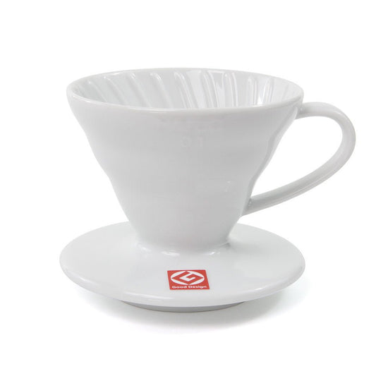 V60 Ceramic Coffee Dripper 01 - White - WARES - Specialty Coffee, Teas, and Syrups, Air - Roasted in Rockwall, Texas by Legendary Aviation Coffee Company