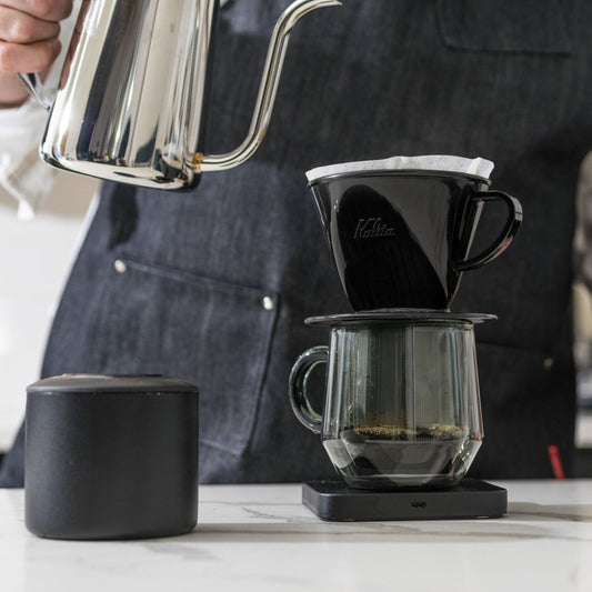 Kalita Style 102 Coffee Dripper - Black Plastic - WARES - Specialty Coffee, Teas, and Syrups, Air - Roasted in Rockwall, Texas by Legendary Aviation Coffee Company