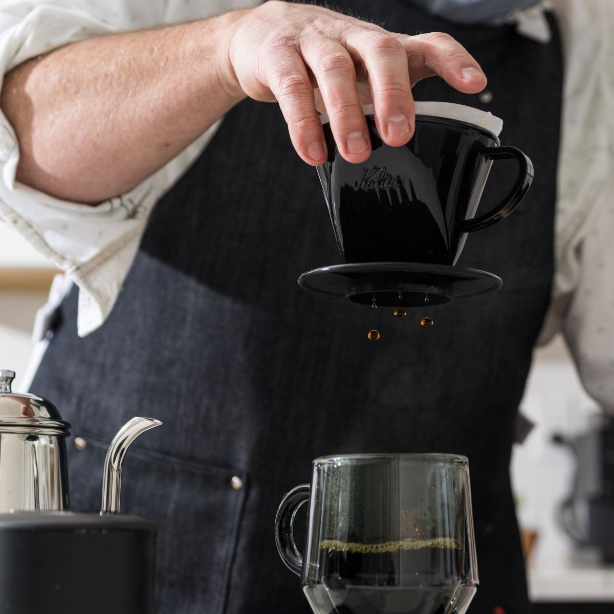 Kalita Style 102 Coffee Dripper - Black Plastic - WARES - Specialty Coffee, Teas, and Syrups, Air - Roasted in Rockwall, Texas by Legendary Aviation Coffee Company