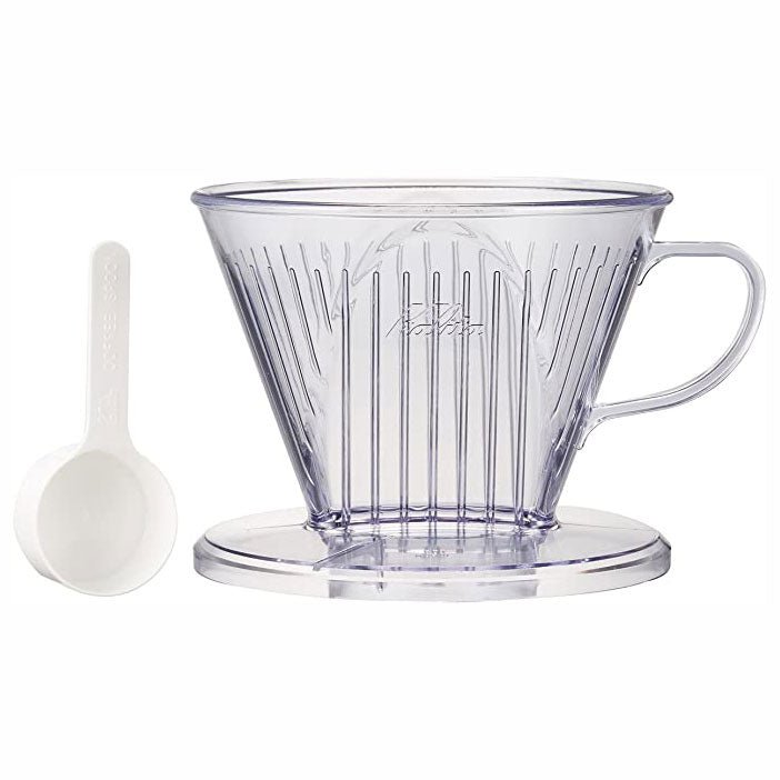 Kalita Style 103 Wide Brim Coffee Dripper - Clear Plastic - WARES - Specialty Coffee, Teas, and Syrups, Air - Roasted in Rockwall, Texas by Legendary Aviation Coffee Company
