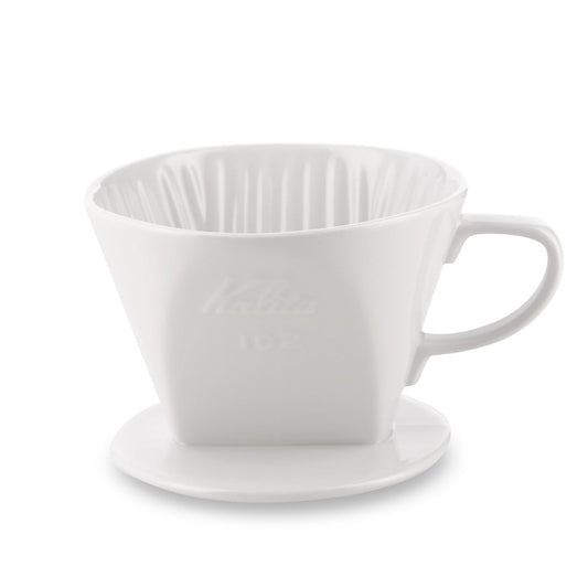Kalita Style 102 Ceramic Coffee Dripper - White - WARES - Specialty Coffee, Teas, and Syrups, Air - Roasted in Rockwall, Texas by Legendary Aviation Coffee Company