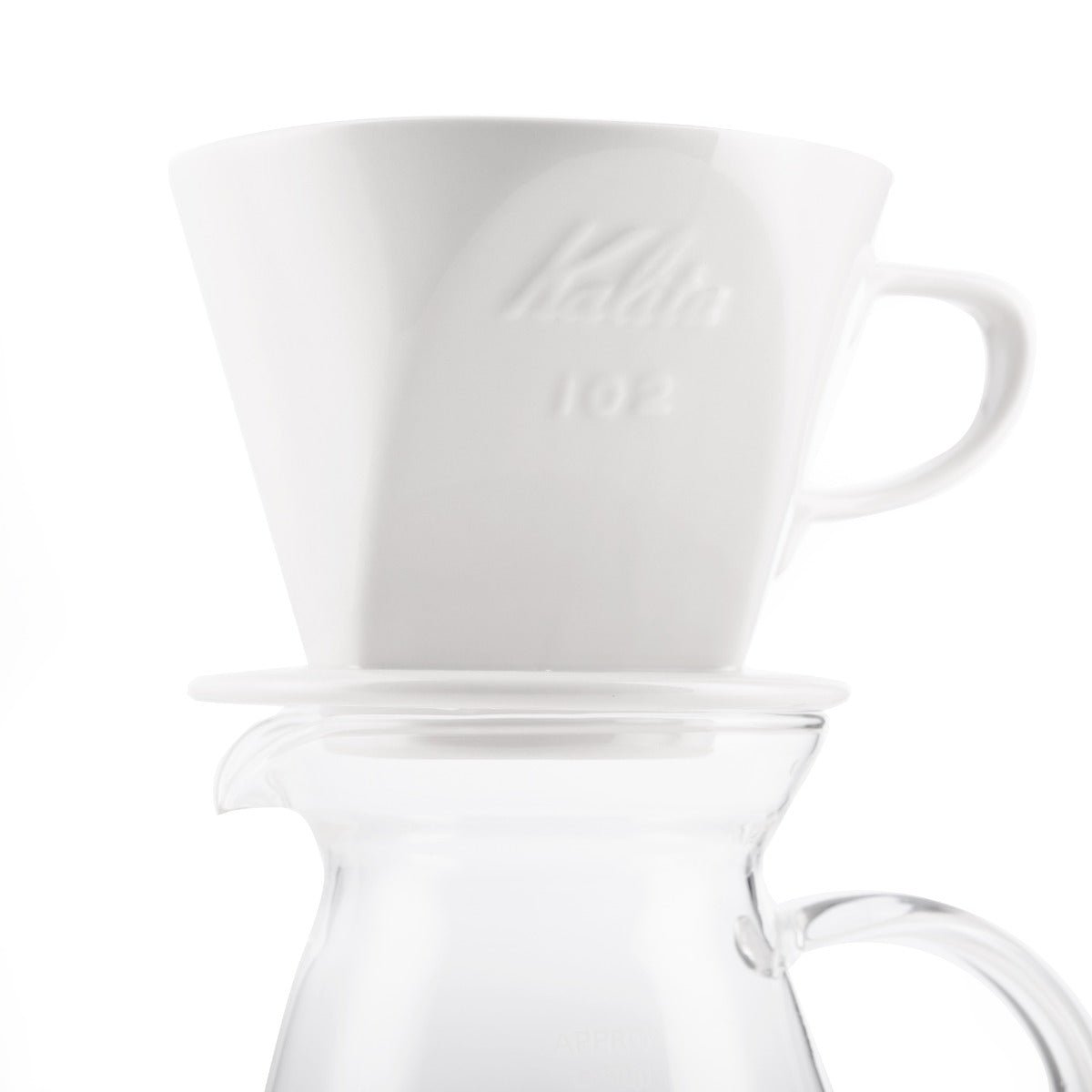 Kalita Style 102 Ceramic Coffee Dripper - White - WARES - Specialty Coffee, Teas, and Syrups, Air - Roasted in Rockwall, Texas by Legendary Aviation Coffee Company