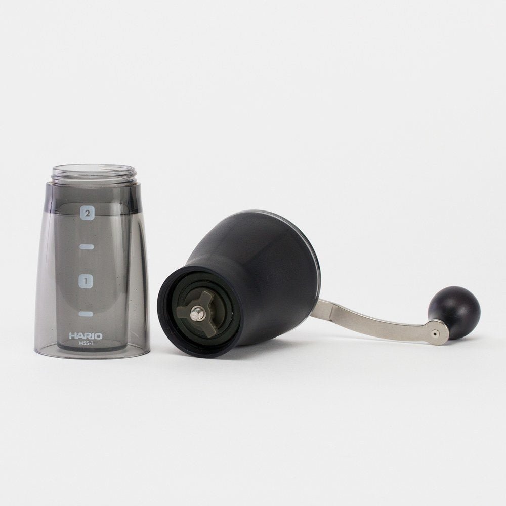 Hario Mini Slim+ Ceramic Coffee Mill - WARES - Specialty Coffee, Teas, and Syrups, Air - Roasted in Rockwall, Texas by Legendary Aviation Coffee Company