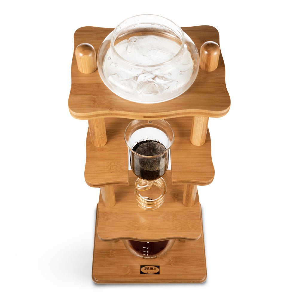 Yama 6 - 8 Cup Cold Brew Tower Bamboo Straight Frame (32oz) - Cold Brew - Specialty Coffee, Teas, and Syrups, Air - Roasted in Rockwall, Texas by Legendary Aviation Coffee Company
