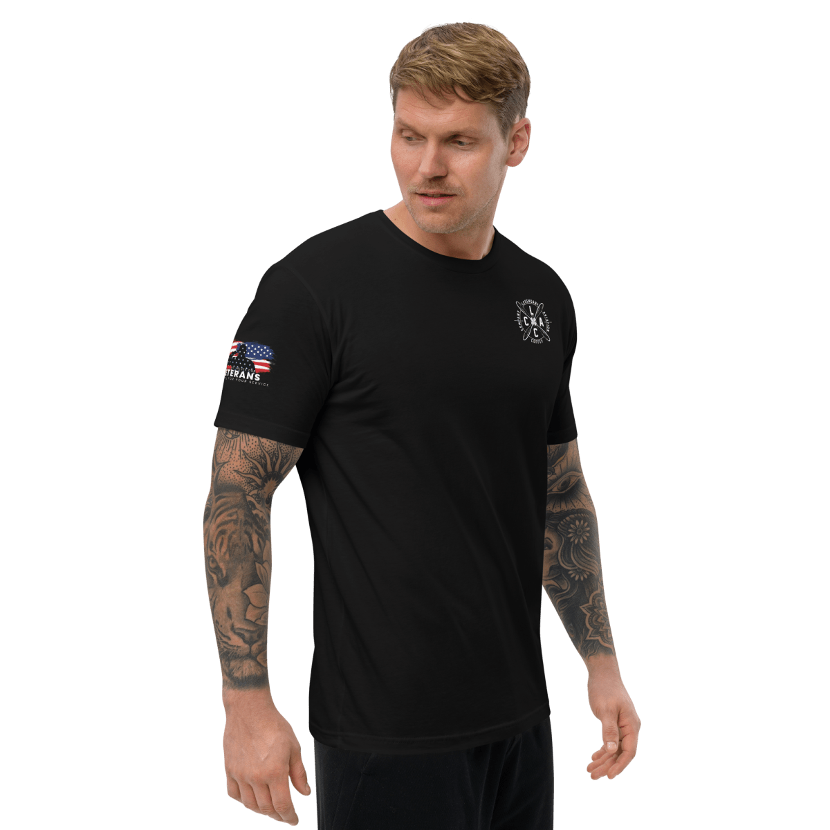 Short Sleeve T-shirt - Specialty Coffee, Teas, and Syrups, Air - Roasted in Rockwall, Texas by Legendary Aviation Coffee Company