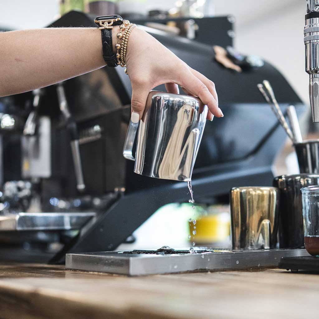 Barista Basics Frothing Pitcher 20oz - Silver - WARES - Specialty Coffee, Teas, and Syrups, Air - Roasted in Rockwall, Texas by Legendary Aviation Coffee Company