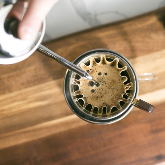 Kalita Wave 155 Stainless Steel Coffee Dripper - WARES - Specialty Coffee, Teas, and Syrups, Air - Roasted in Rockwall, Texas by Legendary Aviation Coffee Company