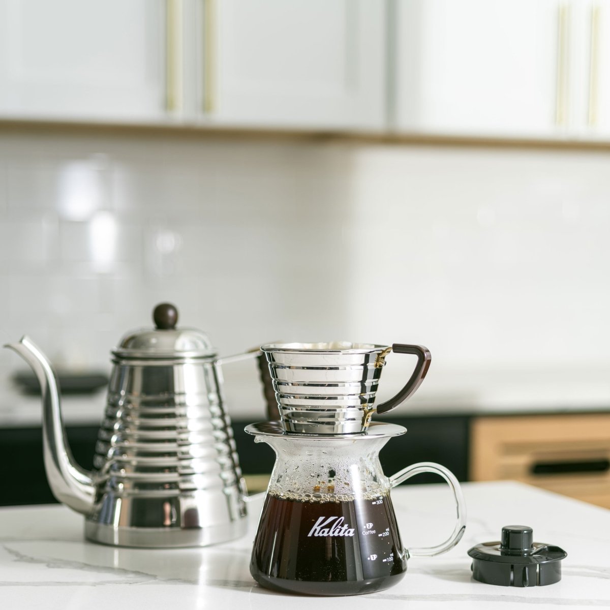 Kalita Wave 155 Stainless Steel Coffee Dripper - WARES - Specialty Coffee, Teas, and Syrups, Air - Roasted in Rockwall, Texas by Legendary Aviation Coffee Company