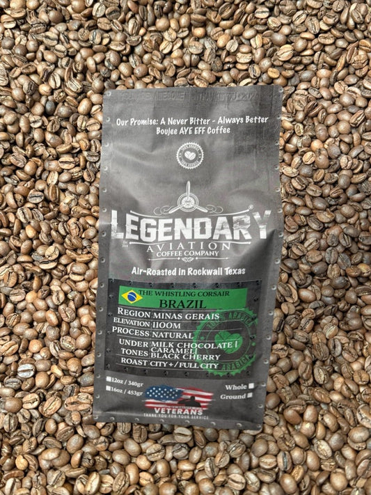 The Whistling Corsair | Brazil - Released 1/17/25 - Coffee - Specialty Coffee, Teas, and Syrups, Air - Roasted in Rockwall, Texas by Legendary Aviation Coffee Company